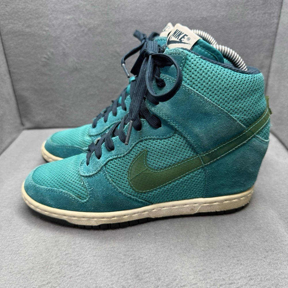 Nike Dunk Sky Hi Mesh Women's 7.5 Turbo Green Teal Hidden Wedge 644877-300